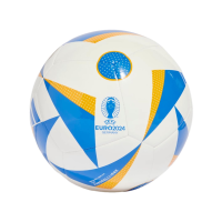 adidas Unisex-Adult EURO24 Club Soccer Ball, White/Glory Blue/Lucky Orange, 5