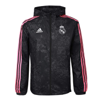 adidas Male Real Madrid Windbreaker, Black/Grey , L