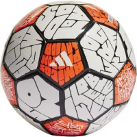 adidas Unisex-Adult Messi Club Ball, White/Black/Solar Red, 5