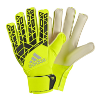 adidas Performance ACE Junior Goalie Gloves, Solar Yellow/Black, Size 8