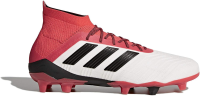 adidas Predator 18.1 Firm Ground Soccer Casual Cleats (Men's), Red;White, 11