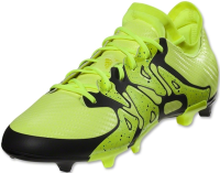 adidas X 15.1 FG/AG Leather Soccer Cleats (Numeric_9) Blue, Black