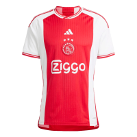 adidas Men's Soccer Ajax 23/24 Home Jersey - A Legacy-Inspired Red and White Jersey with Heritage Front and Center (as1, Alpha, s, Regular, Regular)
