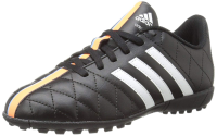 adidas Kids 11Questra TF J Big, Black/White/Flash Orange, 11 Little Kid M