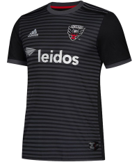 adidas Mens DC United Leidos Jersey, Black, XX-Large