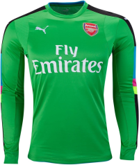 PUMA Mens AFC GK Shirt Long Sleeve Classic Green/Atomic Blue 2XL