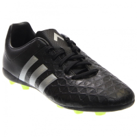 adidas Performance Ace 15.4 FG J Soccer Shoe (Little Kid/Big Kid),Black/White/Solar Yellow,2.5 M US Little Kid