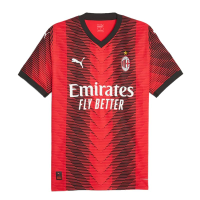 PUMA Men's AC Milan Home Authentic Jersey 23/24 (as1, Alpha, s, Regular, Regular) Red/Black