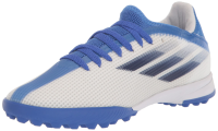 adidas X Speedflow.3 Turf Soccer Shoe, White/Legacy Indigo/Blue, 12 US Unisex Little Kid