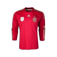 adidas Men's Spain Home Long Sleeve World Cup Jersey 2014 (2XL) Red