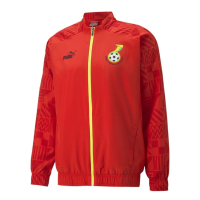 PUMA Ghana Pre-Match Men's Full-Zip Jacket WC 2022 (US, Alpha, Medium, Regular, Regular, Red)