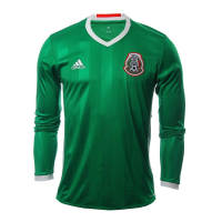 adidas Mexico Home Men's Long Sleeve Soccer Jersey (Green) (3XL)