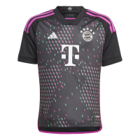 adidas Youth Soccer Bayern Munich 23/24 Away Jersey - Uncompromising Motto, Moisture-Wicking and Comfortable, Striking World Map Graphic (X-Large)