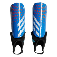 adidas Unisex-Child Match Predator Shin Guards Bright Royal/Solar Red/White Large