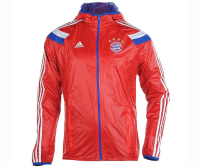 adidas FC Bayern Munchen Mens Anthem Jacket-Red (X-Small)