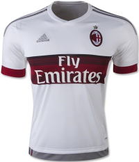 Adidas Mens AC Milan Away Soccer Jersey 2015/2016 XX-Large White/Red