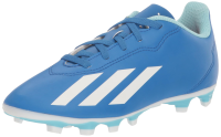 adidas X Crazylight.4 Flexible Ground Sneaker, Bright Royal/White/Solar Red, 5 US Unisex Big Kid
