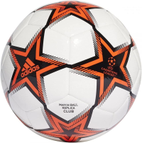 adidas unisex-adult Finale 21 Club Soccer Ball White/Black/Solar Red 4
