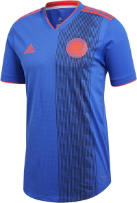 adidas Columbia 2017-2018 Away Authentic Jersey- Navy/Orange XL