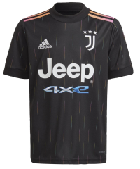 adidas Youth Juventus Away Soccer Jersey 21/22 (X-Large) Black