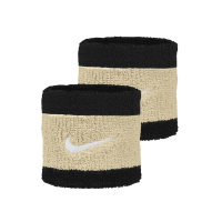 Nike Swoosh Writbands Pair of Wristbands Sweatband Tennis Sponge (Black/Team Gold/White)