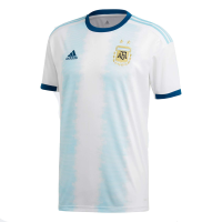 adidas Kid's AFA Argentina Home Soccer Jersey (Medium) White/Lite Aqua