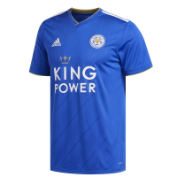adidas Leicester City Home Men's Soccer Jersey 2018-19 (Medium) Bold Blue/White