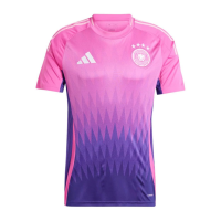 adidas Germany Men’s Away Stadium Jersey 2024 (US, Alpha, 3X-Large, Regular, Regular, Semi Lucid Fuchsia/Team College Purple)
