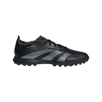 adidas Unisex Predator 24 League Low Turf Sneaker, Black/Carbon/Black, 10 US Men