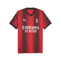 PUMA Men's AC Milan Home Authentic Jersey 23/24 (as1, Alpha, l, Regular, Regular) Red/Black