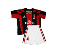 adidas AC Milan Toddler Black-Red-White Club Performance Uniform Set (3T)