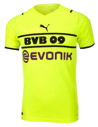 PUMA Men's Borussia Dortmund Cup Soccer Jersey 2021-22 (X-Large) Safety Yellow, Black