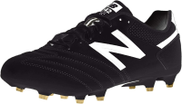 New Balance Men's 442 Team Firm Ground V1 Soccer Shoe, Black/White, 12