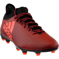 adidas Women's X 17.3 FG Soccer Shoe, Black/Solar RED/Solar Orange, 9.5