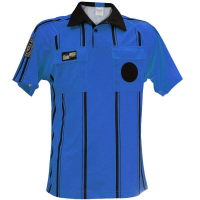 Official Sports Men's USSF Pro SS Referee Jersey (Royal/Black, Large)