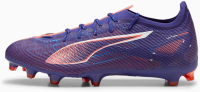 PUMA Men's Ultra 5 Pro Fg/Ag Soccer Cleats Sneaker, Lapis Lazuli White-Sunset Glow, 10