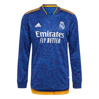 adidas Real Madrid Authentic Long Sleeve Away Jersey (XL)