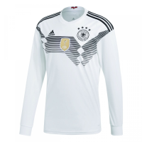adidas 2018-2019 Germany Home Long Sleeve Football Soccer T-Shirt Jersey