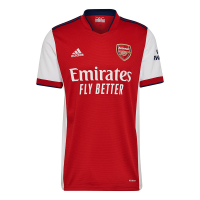 adidas Men's 2021-22 Arsenal FC Home Jersey (Scarlet/White, Large)