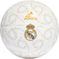 adidas unisex-adult RM Club Home Soccer Ball White/Blue/Lucky Orange/Black 5