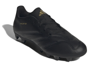 adidas Unisex Predator Club Flexible Ground Sneaker, Black/Carbon/Gold Metallic, 8.5 US Men