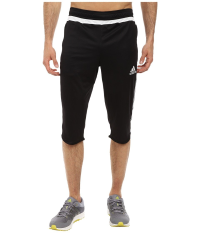 adidas Performance Men's Tiro 15 Three-Quarter Pants, Black/White/Black, Medium