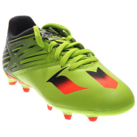 adidas Performance Messi 15.3 J Soccer Cleat (Little Kid/Big Kid), Semi Solar Slime/Solar Red/Black, 4.5 M US Big Kid