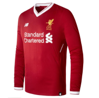 New Balance Liverpool FC 2017/18 Long Sleeve Home Jersey - Adult - Red - Small