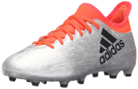 adidas Performance Kids' X 16.3 Firm Ground Soccer Shoe (Little Kid/Big Kid), Silver Metallic/Black/Indoorfrared, 11 M US Little Kid