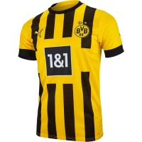 PUMA Borussia Dortmund Youth Home Jersey 22/23 (as1, Alpha, x_l, Regular, X Large) Black, Yellow