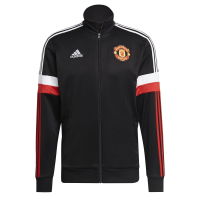 adidas Men's 2021-22 Manchester United 3 Stripes Track Top (Black, Medium)