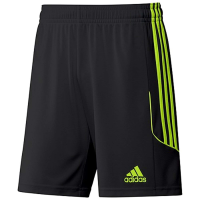 adidas Youth Squadra 13 Shorts- Black, Solar Lime