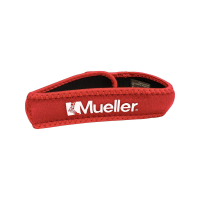 MUELLER Sports Medicine Jumper's Knee Single Strap, Knee Pain Relief Support for Men and Women, Ideal for Osgood-Schlatter's, Runner's Knee, Patellar Tendinitis, One Size, Red