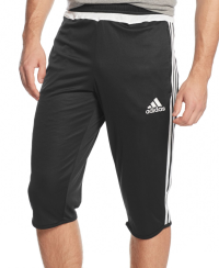 Adidas Dark Mens Small Striped Pull-On Cropped Pants